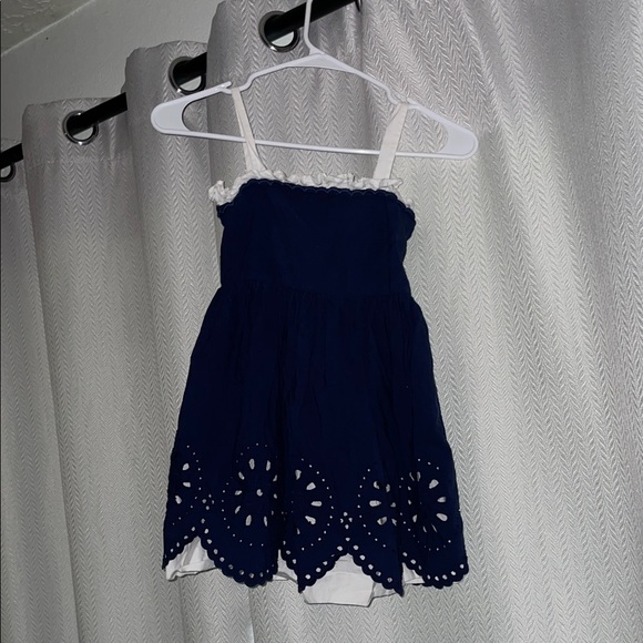 Janie and Jack Other - Janie and Jack Navy Blue Eyelet Dress